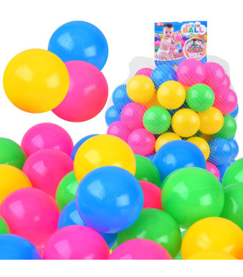 Spalvoti kamuoliukai vaikams 6,5cm 100vnt