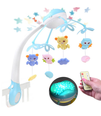 Projektorius su karusele ir nuotolinio valdymo pulteliu