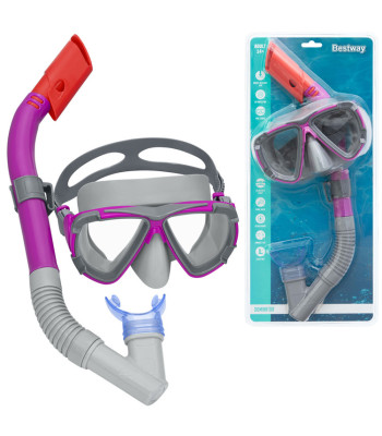Bestway Snorkeling Mask and Snorkel Set, Pink 14+