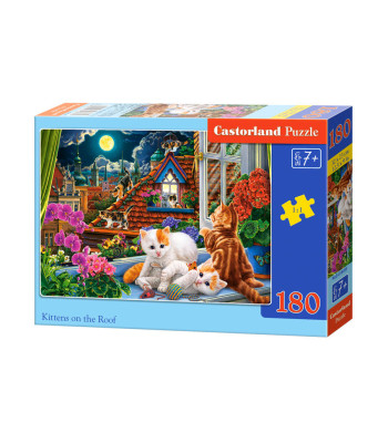 Dėlionė 180 elementų Katinukai ant Stogo