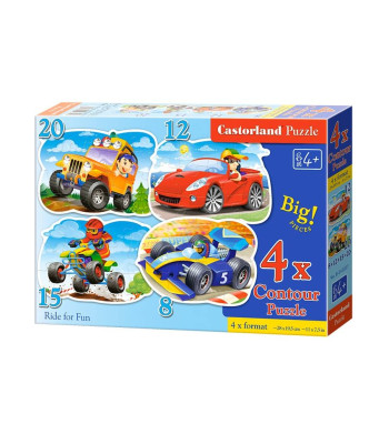Puzzle 4w1 8,12,15,20-elementų Ride for Fun