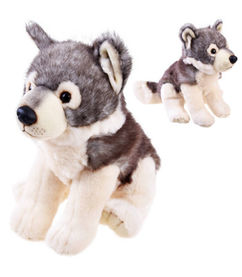 Pliušinis Pilkasis Vilkas 23 cm