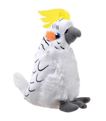 Baltoji Nimfa Papūga Pliušinė 17 cm