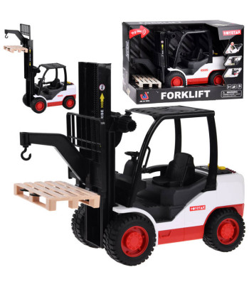 Didelis šakinis krautuvas su palete