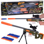 Didelis šautuvas su snaiperio žvilgsniu ir putplasčio šoviniais