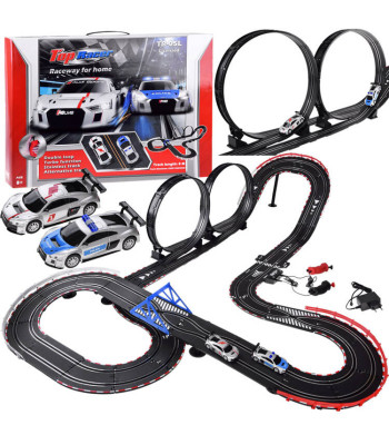 Elektrinis lenktynių trasos rinkinys su dviem AUDI automobiliais