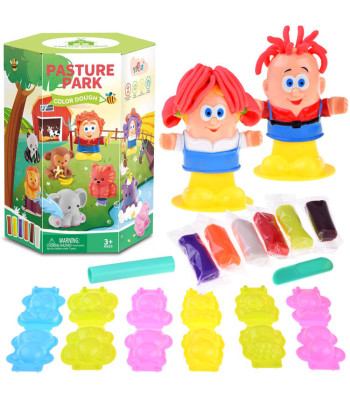 Kūrybinis rinkinys plastilinas 6 spalvų gyvūnėlių formelės ZA4651