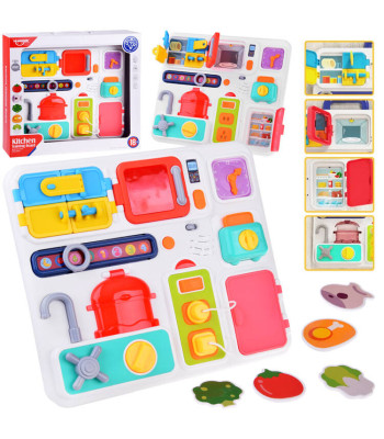 Manipuliacinė virtuvės lenta su garsiniais ir šviesos efektais Montessori ZA4658