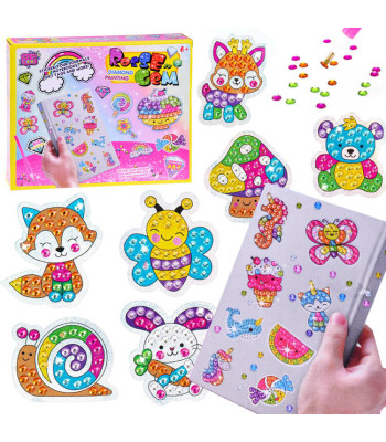 Deimantinis tapybos rinkinys KŪRYBINĖS LIPDUKAI GYVŪNAI