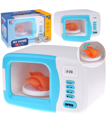 Žaislinė mikrobangų krosnelė su šviesa maža AGD mikrobangė ZA4675