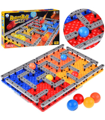 Konstruktorių rinkinys su kamuoliukų labirintu