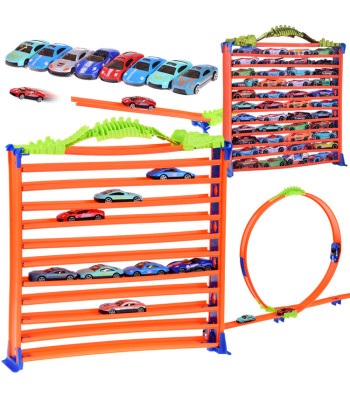 Garažas ir trasa vaikams 2in1