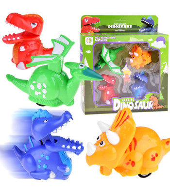 Važinėjantys dinozaurai rinkinys 4 vnt