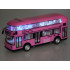 Rožinis dviaukštis autobusas su atidaromomis durimis ir garsais ZA4748