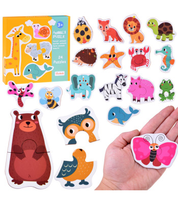 Spalvingos Dėlionės su Gyvūnais