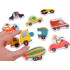 23 dalių dėlionė su transporto priemonėmis