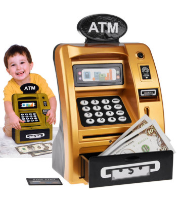 Vaikiška muzikinė skarbonka bankomatas ZA4752