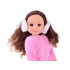 Žavinga lėlė 38 cm su rožiniu kailiu ir žieminėmis ausinėmis