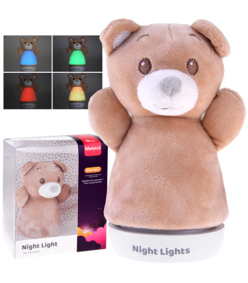 Šviečiantis meškiukas naktinė lemputė vaikams