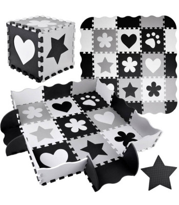 Kontrastinė kūdikių putų dėlionės kilimėlis FORMOS 120x120cm