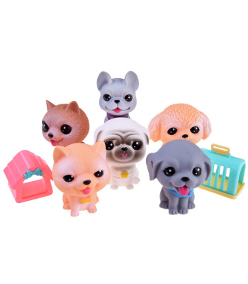 Guminės figūrėlės šuniukai