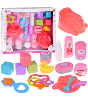 Lėlių priedų rinkinys kūdikiui naktipuodis kaladėlės ančiukas ZA4800