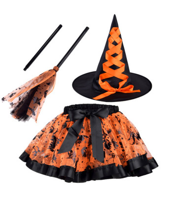 Kostiumas Helovino šventei Raganaitė + šluota ZA4806