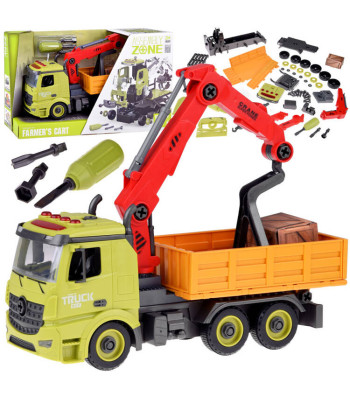 Žaislinis kranas HDS su surinkimo ir išardymo funkcijomis