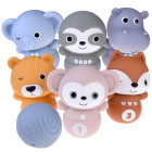 Guminiai gyvūnėliai - kėgliai su sensorine kamuoliu ZOO vaikams ZA4818