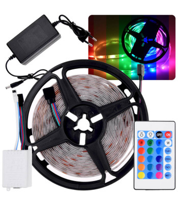 LED juosta 5m RGB su nuotolinio valdymo pultu