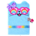 Užrašų knygelė - slapta dienoraštis su užraktu, mėlynas katinas