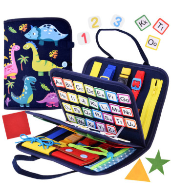 Medžiaginė spalvota manipuliacinė sensorinė knygelė vaikams ZA4831