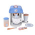 Mėlynas medinis kavos aparatas vaikams + priedai Mažieji AGD ZA4834