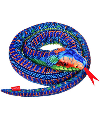 Realistiška gyvatės žaislinė mėlyna 180 cm