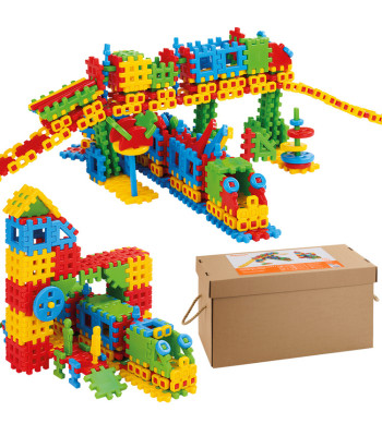 Marioinex Konstruktoriaus Rinkinys Waffle Geležinkelio Stotis 433 Elementai