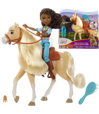 Mattel Spirit Mustang Lėlė Pru ir Žirgas Chica