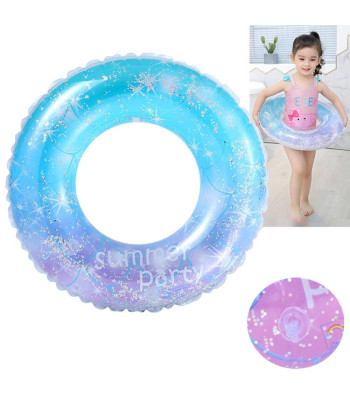 Pripučiamas žiedas su blizgančiomis blizgėmis vaikams 80 cm