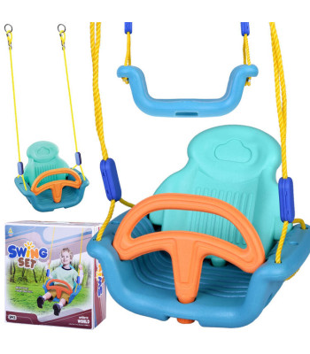 Vaikiška sūpynė su atlošu ir apsaugine tvorele SP0756