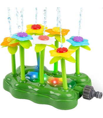 Vandens purkštuvas su šviečiančiomis gėlėmis - Sodo pramoga