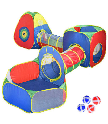 Mega žaidimų centras 5in1 palapinių rinkinys su tuneliais