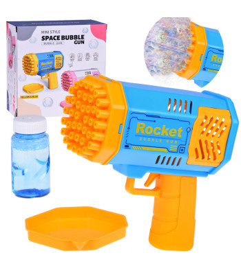 Muilo burbulų pistoletas su šviesa ir skysčiu vaikams ZA4976