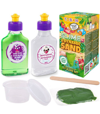Žalias Tuban Slime ir Dinaminio Smėlio Rinkinys