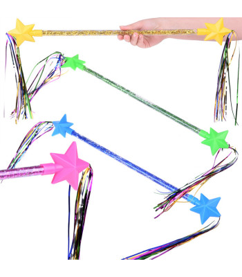 Gimnastikos lazdelė su juostelėmis