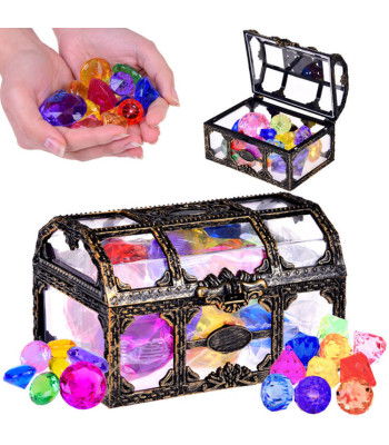 Piratų Skrynia su Spalvotais Kristalais - Lobių Paieška SP0782