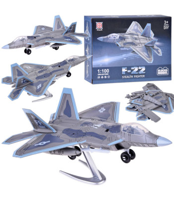 Konstruktorių rinkinys lėktuvui naikintuvui F-22 1:100 ZA5027