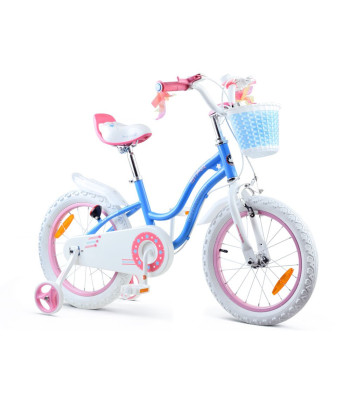 RoyalBaby Dviračio modelis STAR GIRL 16 colių su pintinėle ir pagalbiniais ratukais
