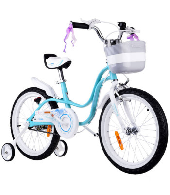 RoyalBaby Vaikiškas Dviratis 18" Little Swan su Krepšeliu ir Pagalbiniais Ratukais RB18-18