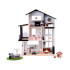 Modernus medinis lėlių namelis lofto stiliuje + lėlės ir baldai ZA5073