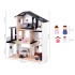 Modernus medinis lėlių namelis lofto stiliuje + lėlės ir baldai ZA5073