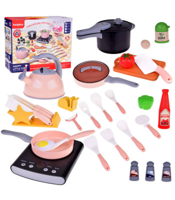 Elektrinė viryklė su puodų ir indų rinkiniu - Mažojo virėjo rinkinys ZA5075